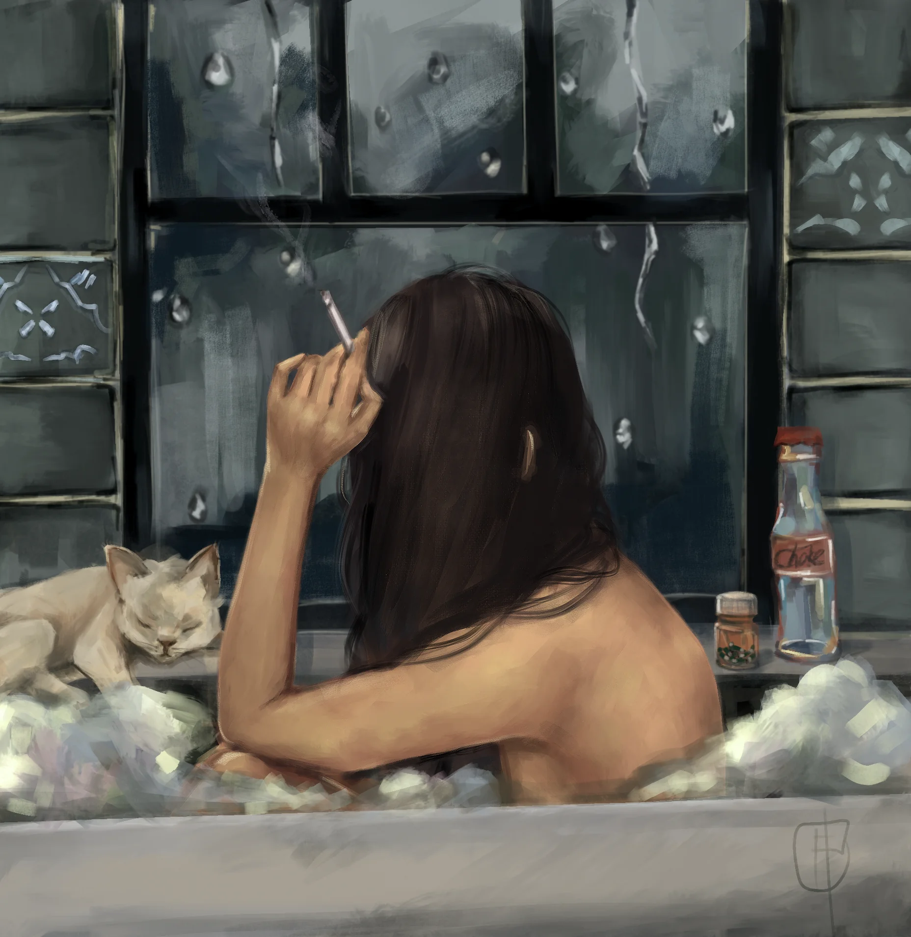 Artwork titled "I'm So Tired I Want To Die".